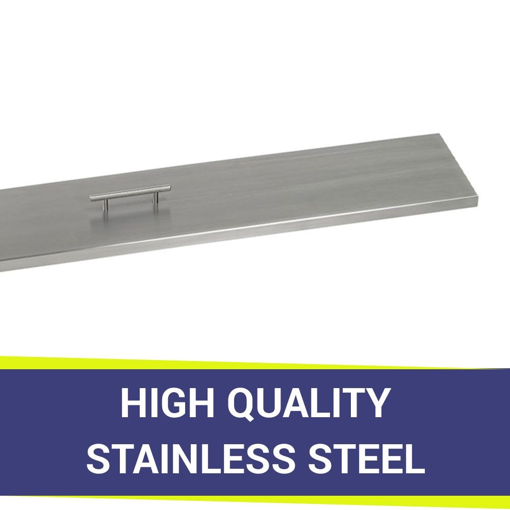American Fire Products Linear Stainless Steel Drop-In Fire Pit Pan Cover