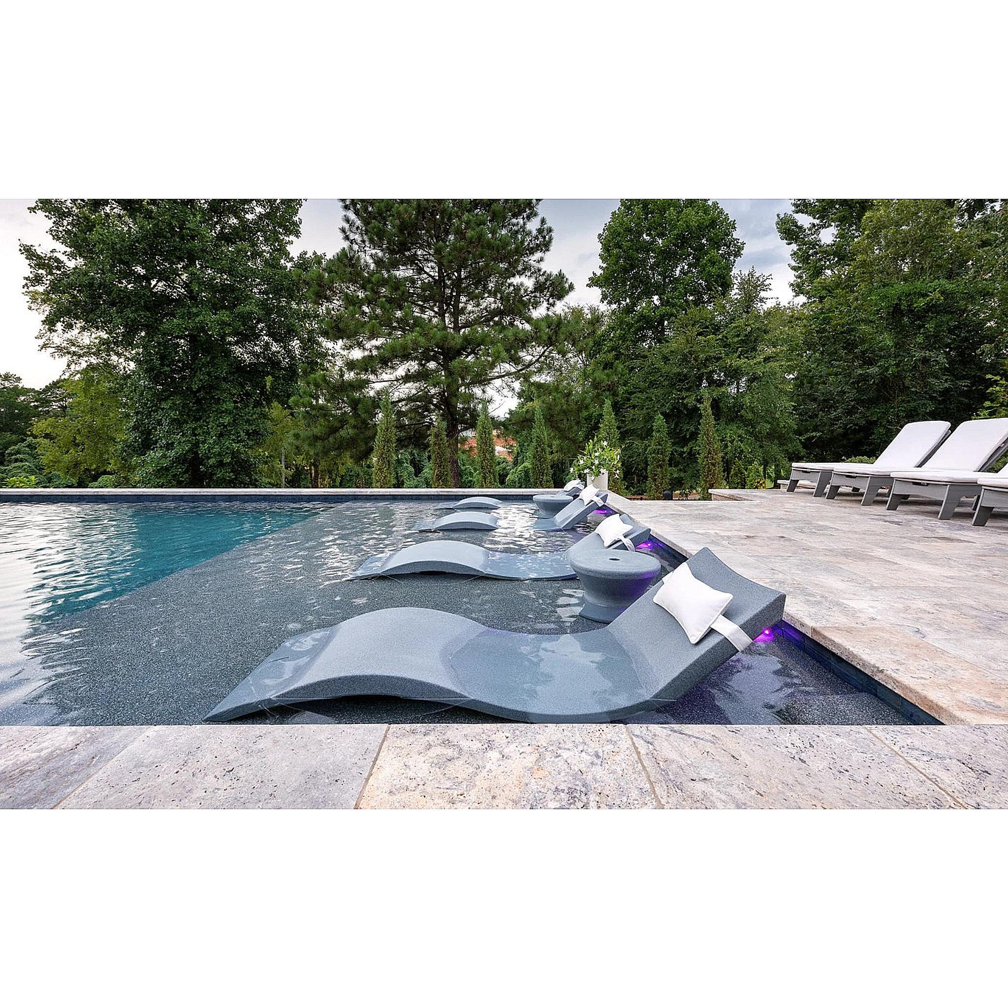 Signature Chaise Headrest Pillow and Side Table In-Pool Set