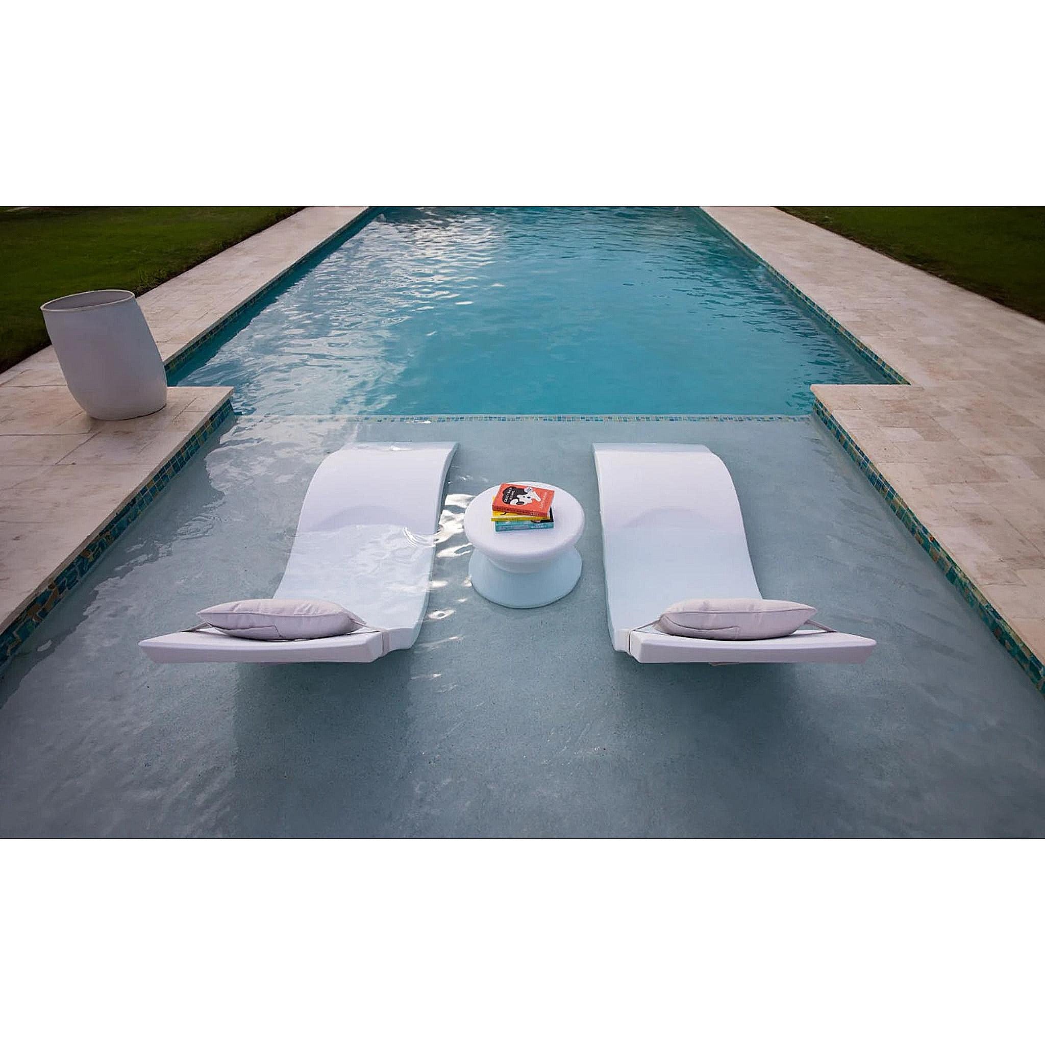 Signature Chaise Headrest Pillow and Side Table In-Pool Set