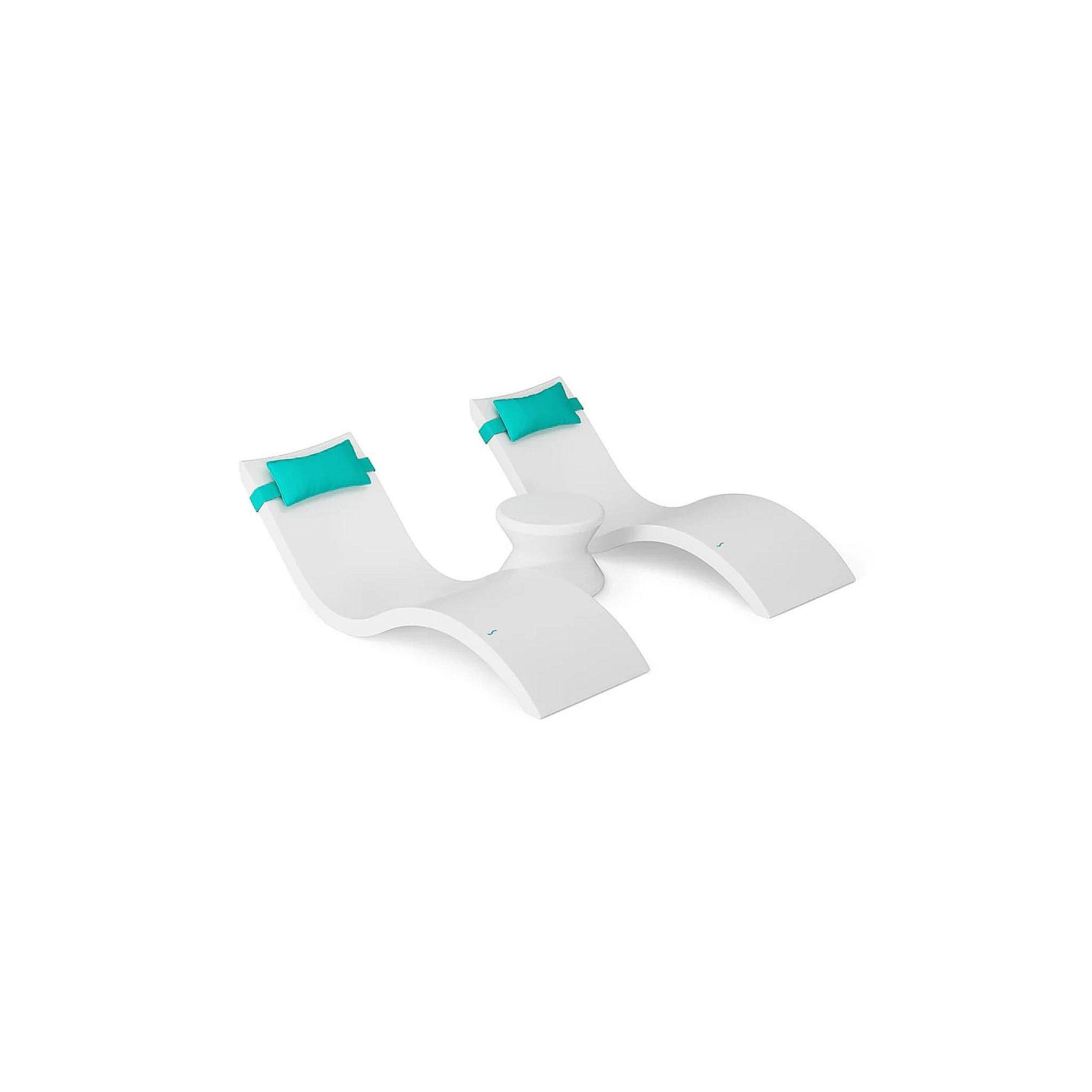 Signature Chaise Headrest Pillow and Side Table In-Pool Set