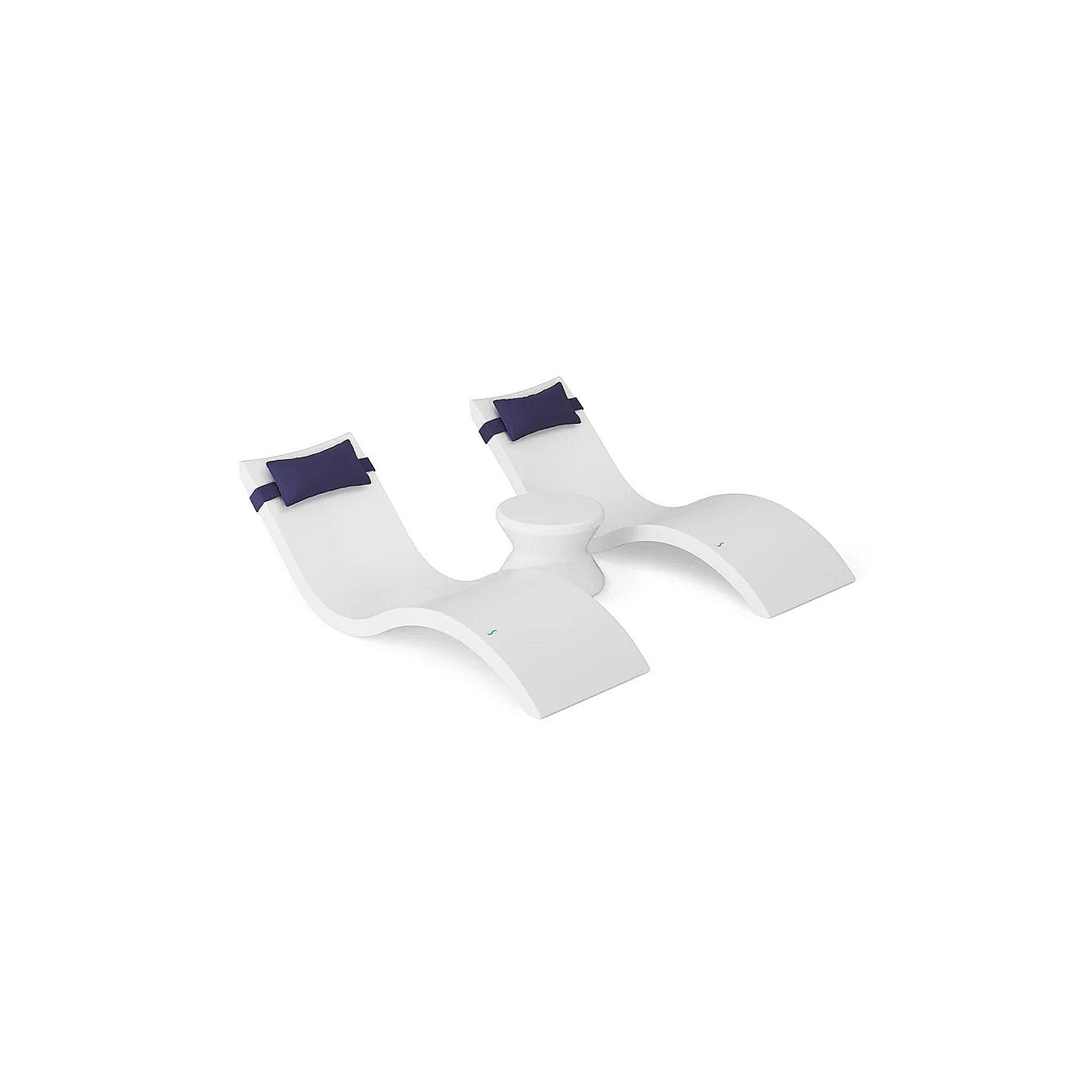 Signature Chaise Headrest Pillow and Side Table In-Pool Set
